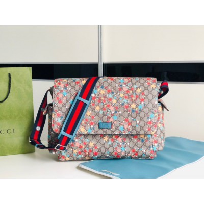 Gucci Plus Diaper Bag in GG Supreme Canvas with Star Print