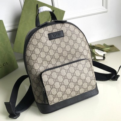 Gucci Small Backpack in Beige GG Supreme Canvas