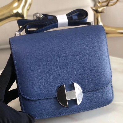 Hermes 2002 20cm Bag In Blue Brighton Evercolor Calfskin TDBS25948