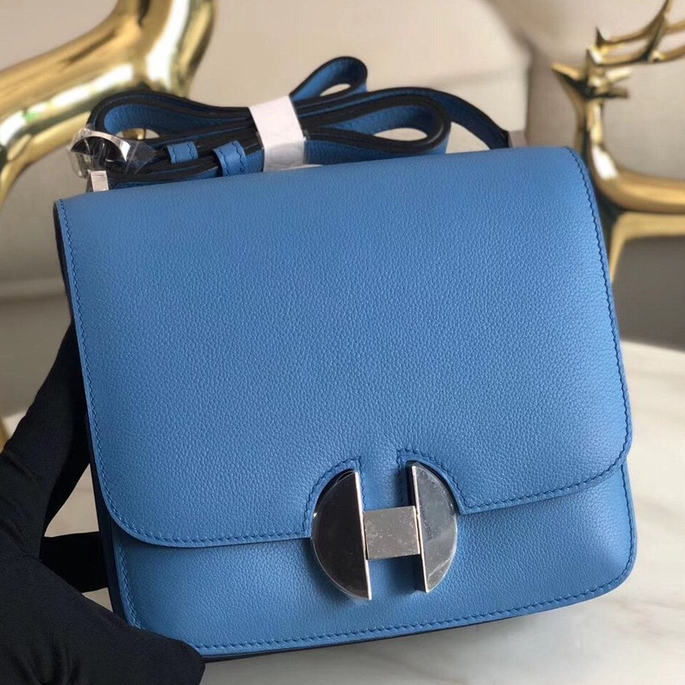 Hermes 2002 20cm Bag In Blue Paradise Evercolor Calfskin TDBS25949