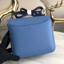 Hermes 2002 20cm Bag In Blue Paradise Evercolor Calfskin TDBS25949