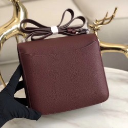 Hermes 2002 20cm Bag In Bordeaux Evercolor Calfskin TDBS25950