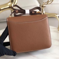 Hermes 2002 20cm Bag In Gold Evercolor Calfskin TDBS25953