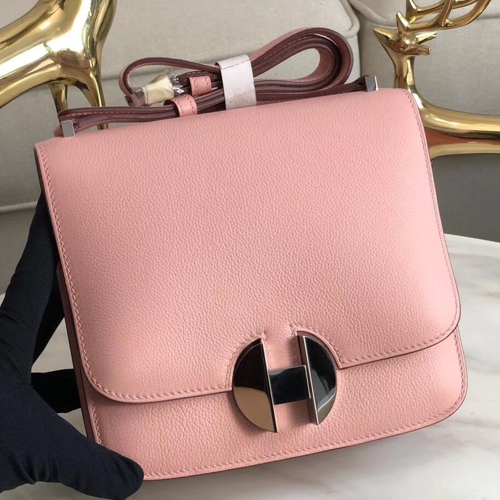 Hermes 2002 20cm Bag In Rose Sakura Evercolor Calfskin TDBS25958