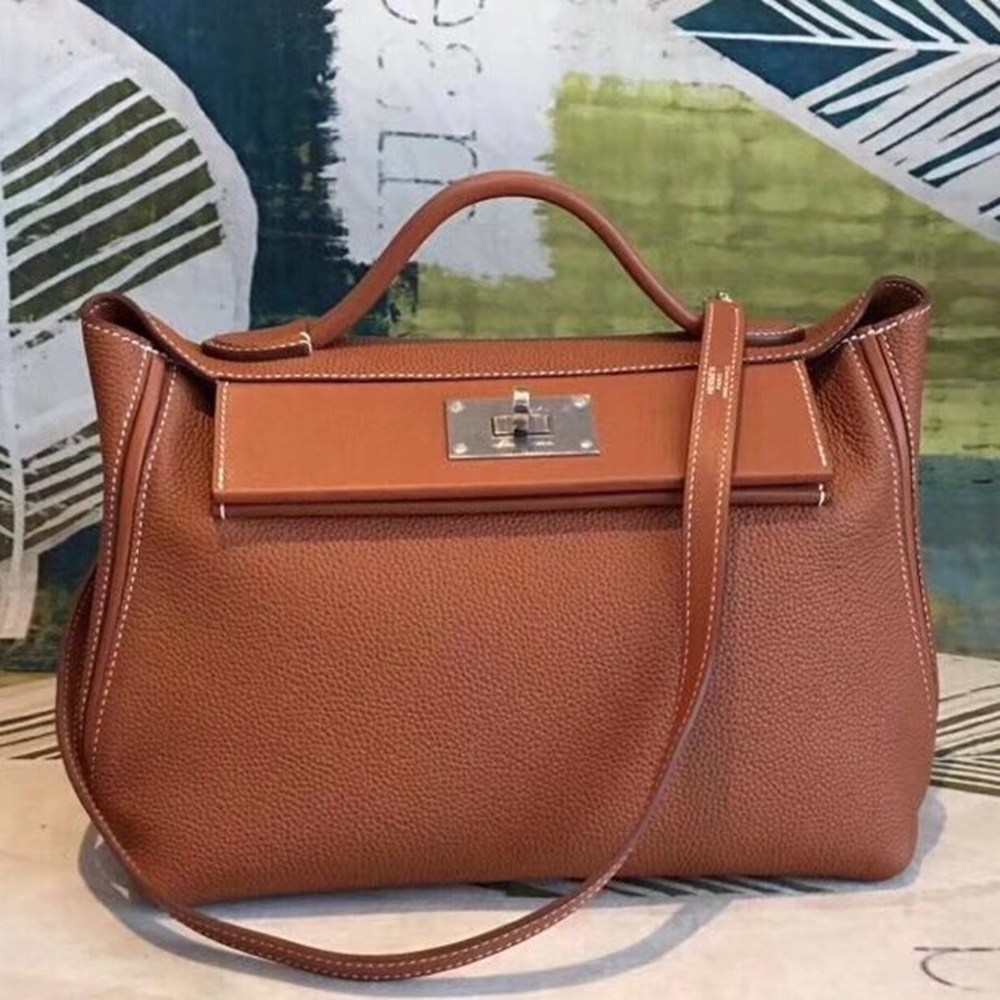 Hermes 24/24 29 Bag In Brown Clemence Calfskin TDBS25963