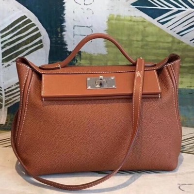 Hermes 24/24 29 Bag In Brown Clemence Calfskin TDBS25963