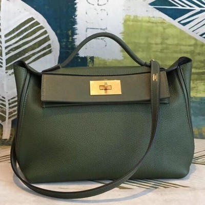 Hermes 24/24 29 Bag In Canopee Clemence Calfskin TDBS25964