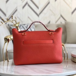 Hermes 24/24 29 Bag In Red Clemence Calfskin TDBS25969