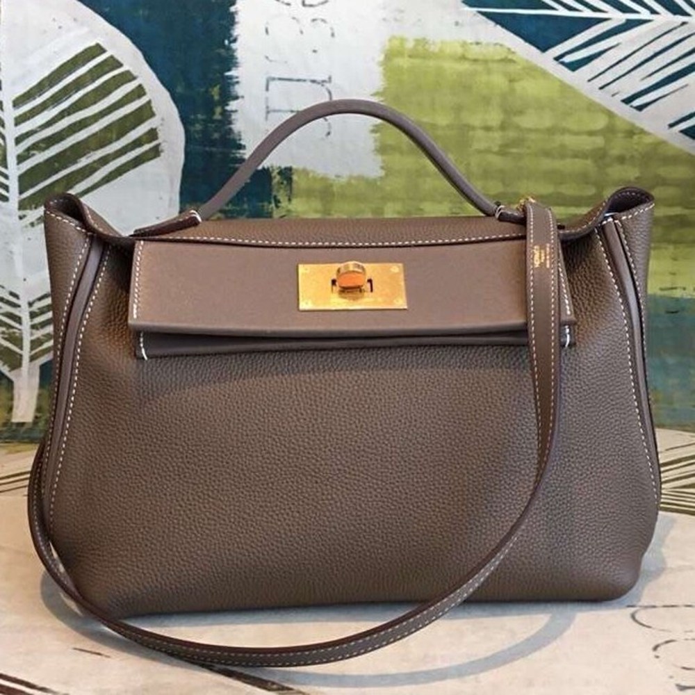 Hermes 24/24 29 Bag In Taupe Clemence Calfskin TDBS25970