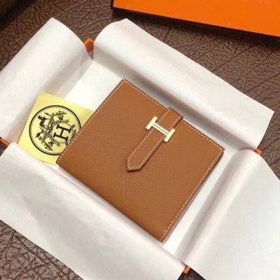 Hermes Bearn Compact Wallet In Gold Epsom Leather TDBS27670