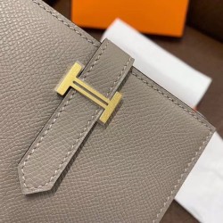 Hermes Bearn Compact Wallet In Gris Asphalt Epsom Leather TDBS27671