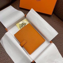 Hermes Bearn Compact Wallet In Orange Epsom Leather TDBS27673