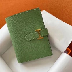 Hermes Bearn Compact Wallet In Vert Criquet Epsom Leather TDBS27680