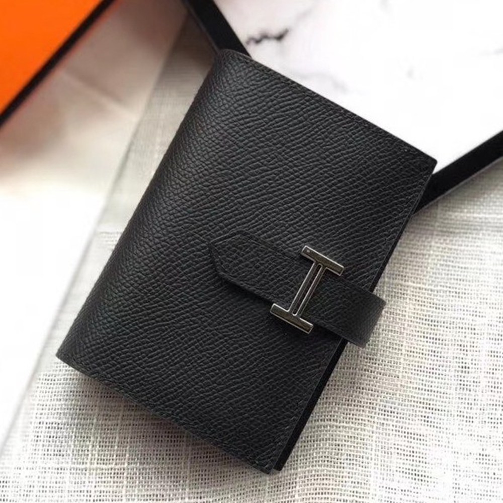 Hermes Bearn Mini Wallet In Black Epsom Leather TDBS27683