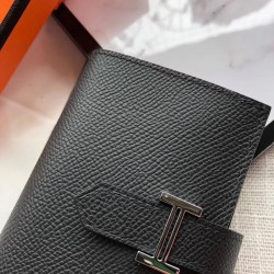 Hermes Bearn Mini Wallet In Black Epsom Leather TDBS27683