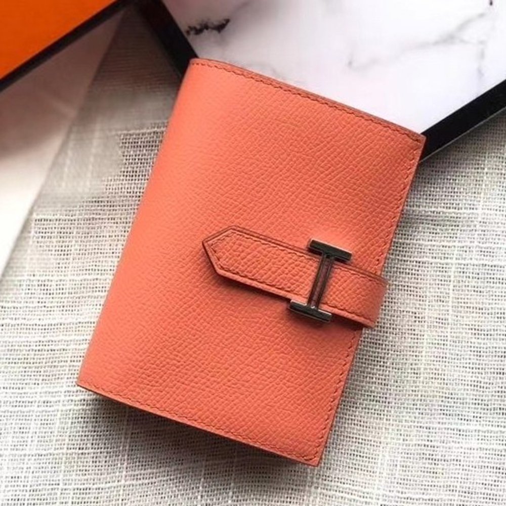 Hermes Bearn Mini Wallet In Crevette Epsom Leather TDBS27686