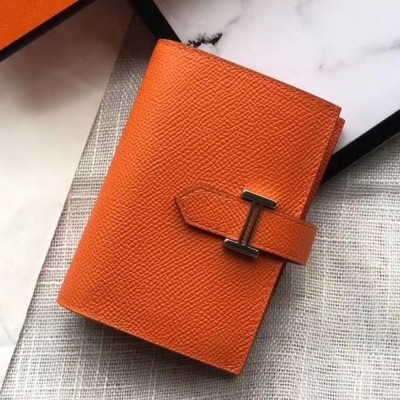 Hermes Bearn Mini Wallet In Orange Epsom Leather TDBS27688