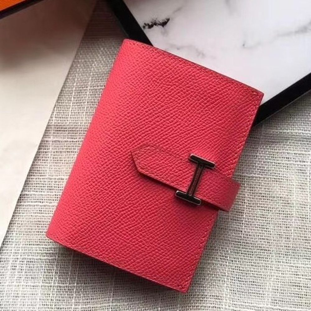 Hermes Bearn Mini Wallet In Rose Lipstick Epsom Leather TDBS27692