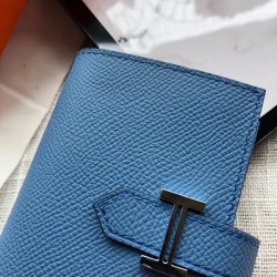 Hermes Bearn Mini Wallet In Sky Blue Epsom Leather TDBS27693