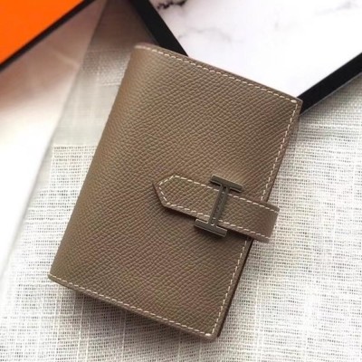 Hermes Bearn Mini Wallet In Taupe Epsom Leather TDBS27694