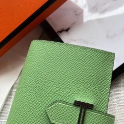 Hermes Bearn Mini Wallet In Vert Criquet Epsom Leather TDBS27695