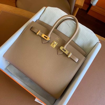 Hermes Birkin 25 Sellier Handmade Bag In Chai Epsom Calfskin TDBS26064