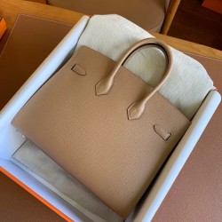 Hermes Birkin 25 Sellier Handmade Bag In Chai Epsom Calfskin TDBS26064