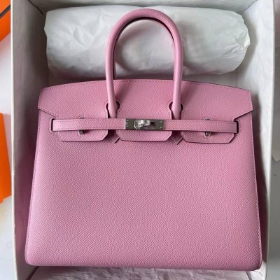 Hermes Birkin 25 Sellier Handmade Bag In Rose Confetti Epsom Calfskin TDBS26070