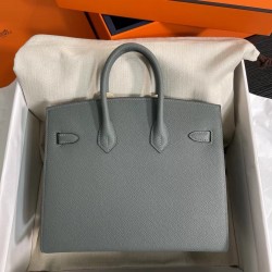 Hermes Birkin 25 Sellier Handmade Bag In Vert Amanda Epsom Calfskin TDBS26071