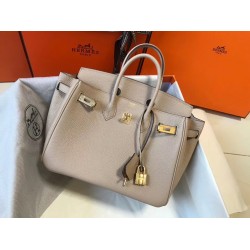 Hermes Birkin 25cm Bag In Argile Clemence Leather TDBS26073