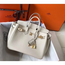 Hermes Birkin 25cm Bag In Beton Clemence Leather TDBS26074