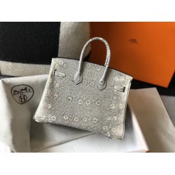 Hermes Birkin 25cm Bag In Ombre Embossed Natural Lizard TDBS26086