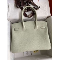 Hermes Birkin 30 Retourne Handmade Bag In Gris Neve Clemence Leather TDBS26122