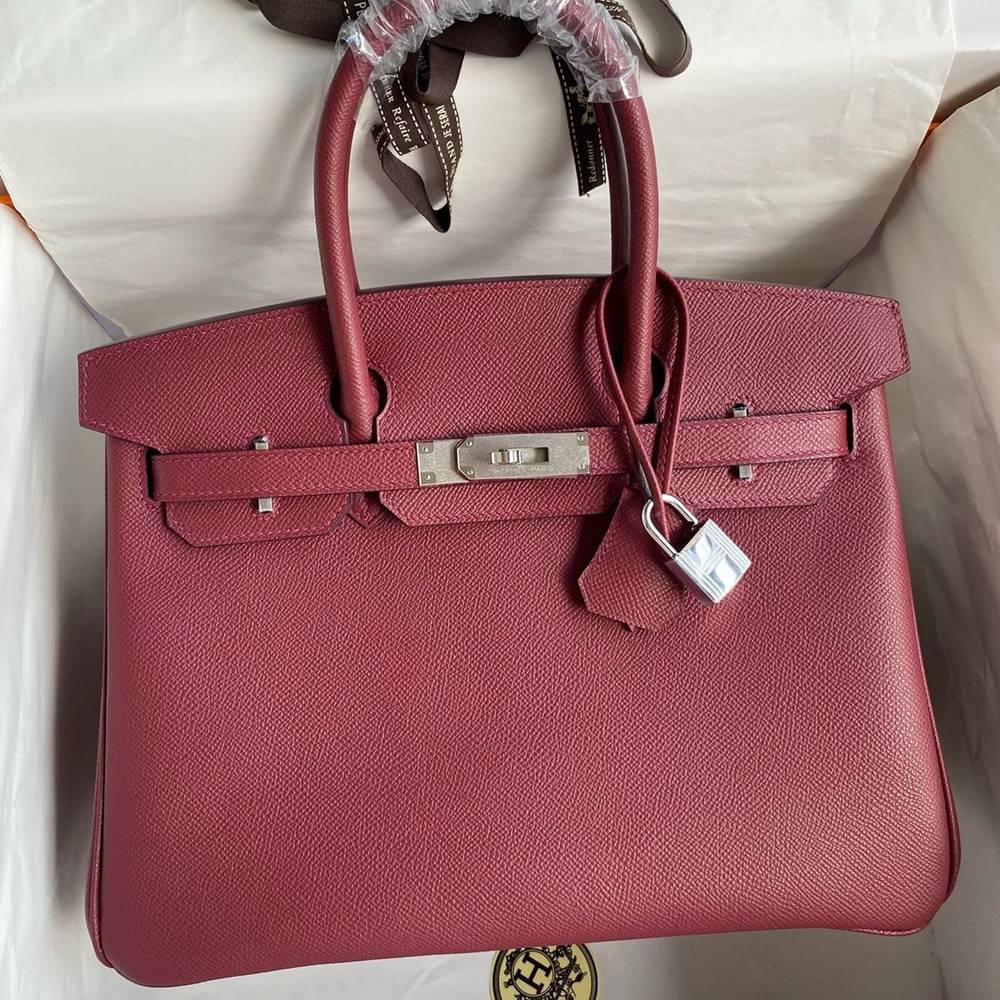 Hermes Birkin 30 Retourne Handmade Bag In Ruby Epsom Calfskin TDBS26130