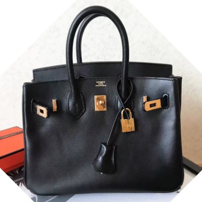 Hermes Black Birkin 25cm Swift Handmade Bag TDBS26171