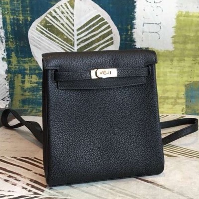 Hermes Black Clemence Kelly Ado PM Backpack TDBS25980