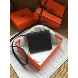 Hermes Black Clic 16 Wallet With Strap TDBS27641