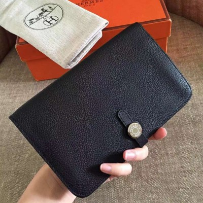 Hermes Black Dogon Duo Combined Wallet TDBS27716