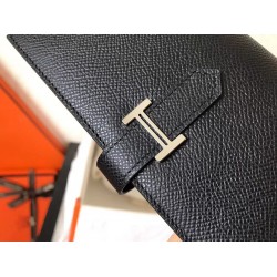 Hermes Black Epsom Bearn Gusset Wallet TDBS27717