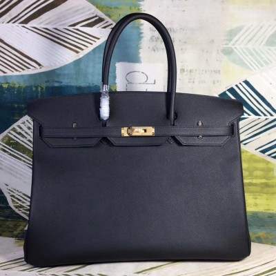 Hermes Black Epsom Birkin 40cm Handmade Bag TDBS26178