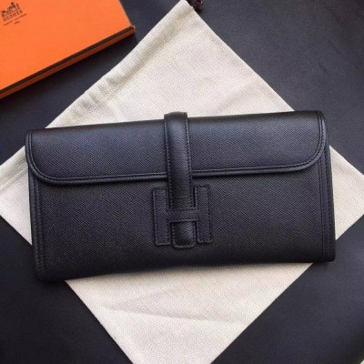 Hermes Black Epsom Jige Elan 29 Clutch Bag TDBS26576