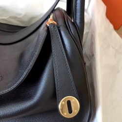 Hermes Black Lindy 30cm Swift Handmade Bag TDBS27354