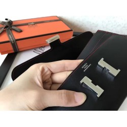 Hermes Black Swift Constance Long Wallet TDBS27719