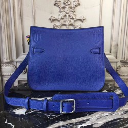 Hermes Blue Electric Clemence Jypsiere 28cm Bag TDBS26416