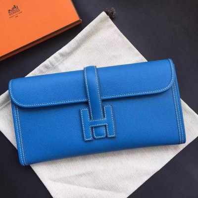 Hermes Blue Epsom Jige Elan 29 Clutch Bag TDBS26579