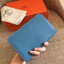 Hermes Blue Jean Dogon Duo Combined Wallet TDBS27726