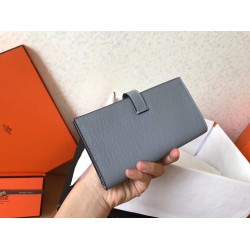 Hermes Blue Lin Epsom Bearn Gusset Wallet  TDBS27728