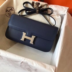 Hermes Blue Royale Epsom Constance Elan 25cm Bag TDBS26455