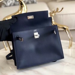 Hermes Blue Royale Swift Kelly Danse Bag TDBS26815