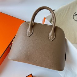 Hermes Bolide 1923 25 Handmade Bag In Taupe Epsom Calfskin  TDBS26367